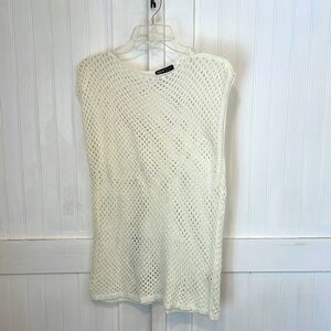 SHEIN mesh white top/coverup size M